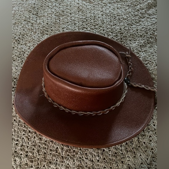 Leather Cowgirl Sombrero - Picture 2 of 6